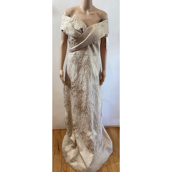 TERI JON BY RICKIE FREEMAN OFF THE SHOULDER GOWN - Picture 2 of 9